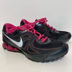 Nike  Reax Women's Running Athletic Shoes Lace Up Black Pink 525755-002 Size 9